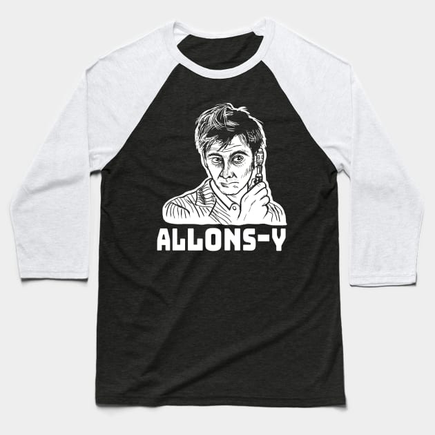 Doctor Who - Allons-y 10th Doctor Baseball T-Shirt by CatsandBats